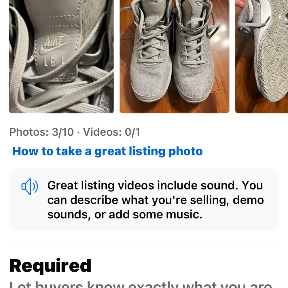 Nike Light Gray High-Top Sneakers